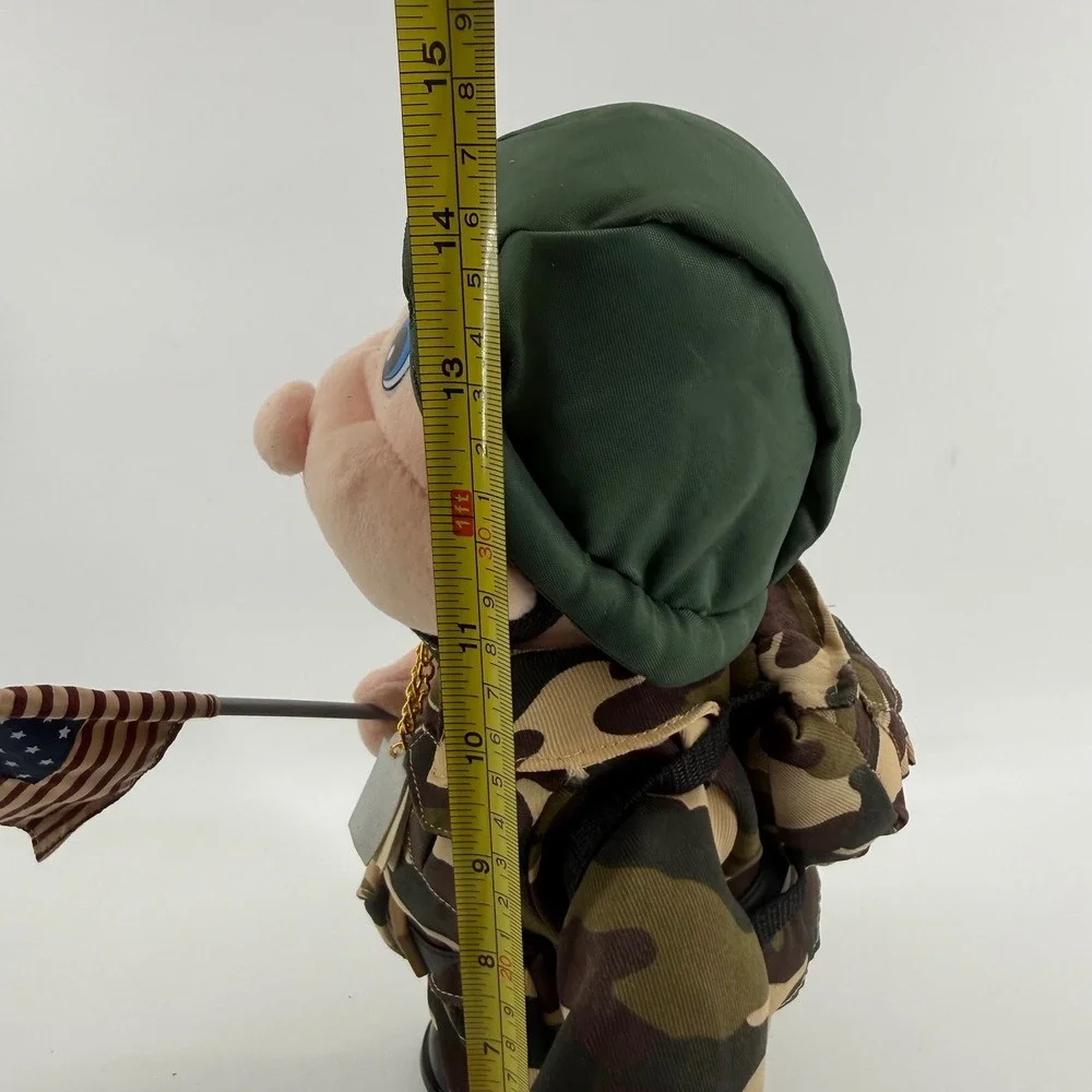 Beverly Hills Teddy Bear Co Animated Soldier Plush We Will Rock You Camo 15 inch